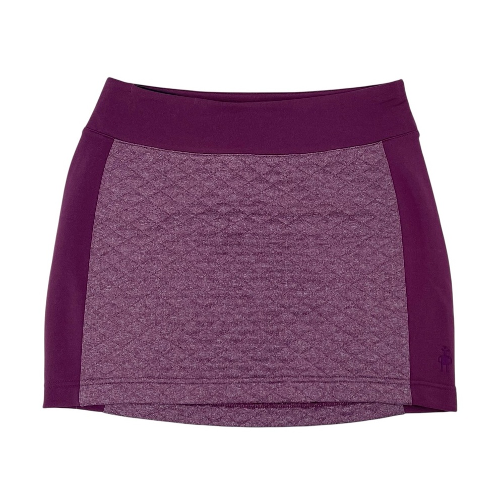 Smartwool Women's Diamond Peak Quilted Skirt Size Small Fig Heather Merino Wool